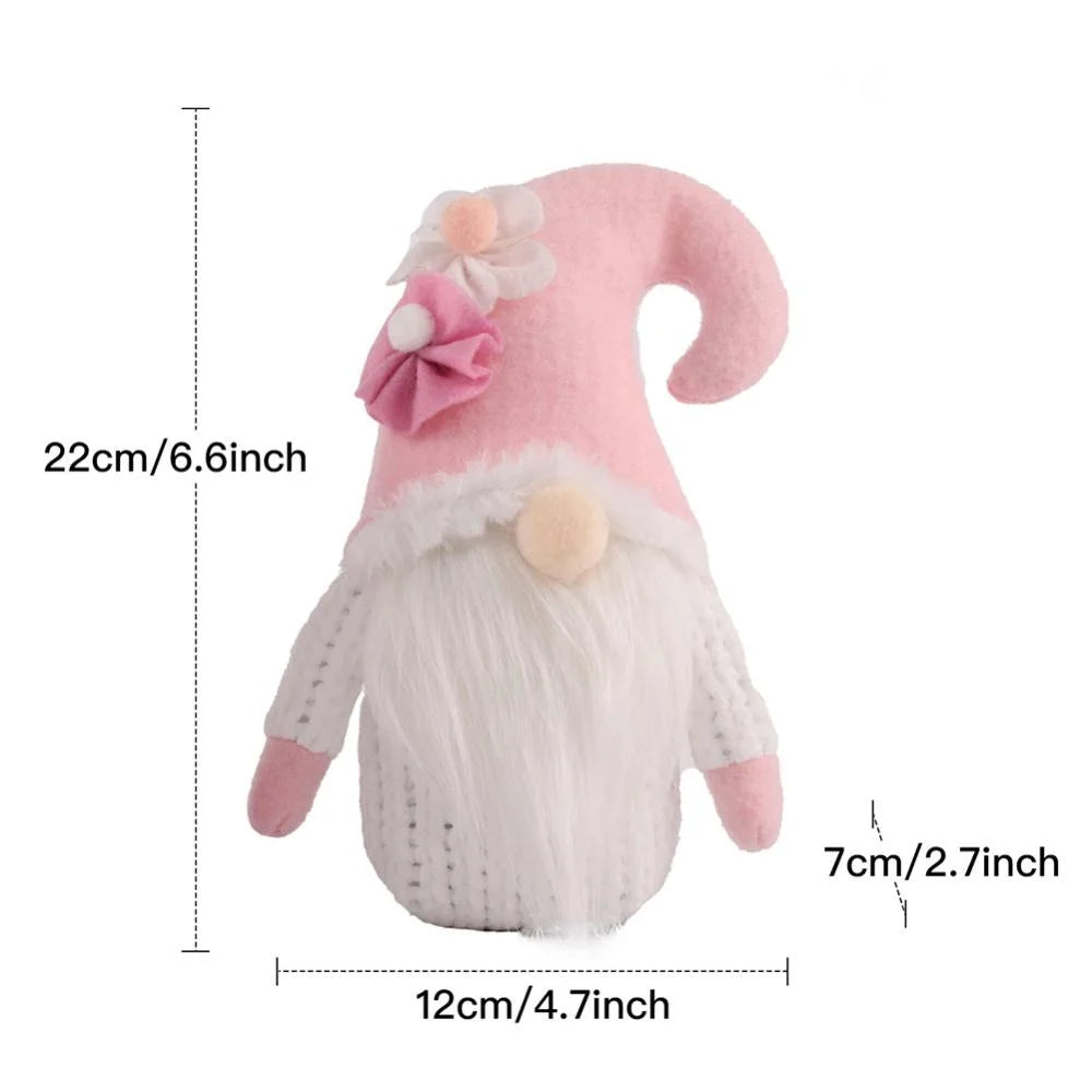 1Pc Valentines Plush Decorations - Valentines Day Mrs Handmade Swedish Tomte Decor - Valentines Home Table Elf Decor Ornaments Gift