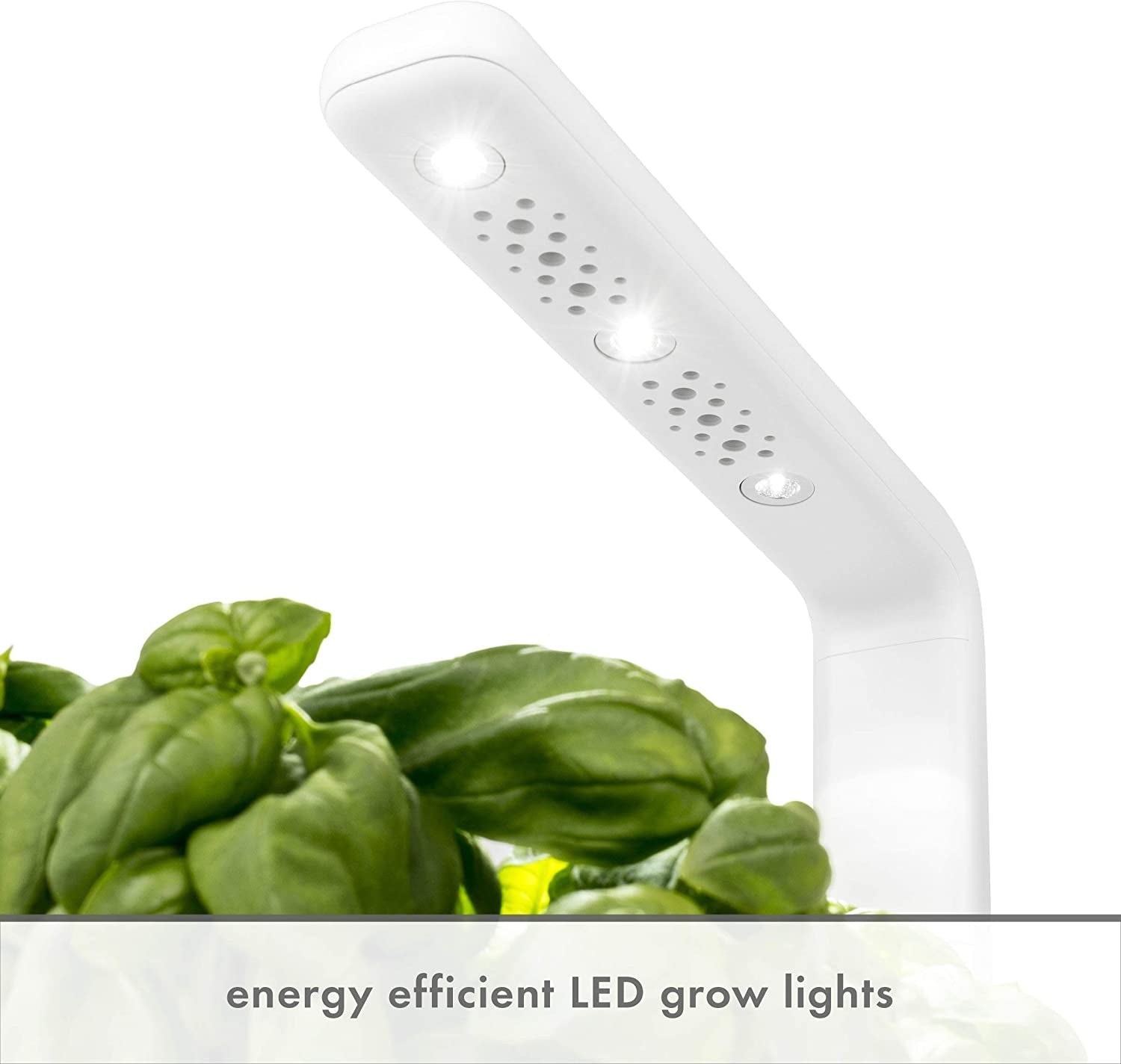 Click & Grow Indoor Herb Garden Kit with Grow Light | Smart Garden for Home Kitchen Windowsill | Easier than Hydroponics Growing System | Vegetable Gardening Starter (3 Basil Pods Included), Beige
