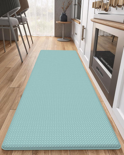 Color G Kitchen Rugs, Kitchen Runner Rug Kitchen Floor Mat, Cushioned Anti-Fatigue Kitchen Mat, Non Skid Waterproof Comfort Standing Kitchen Rugs and Mats, Memory Foam Kitchen Mat, 17"X59", Teal